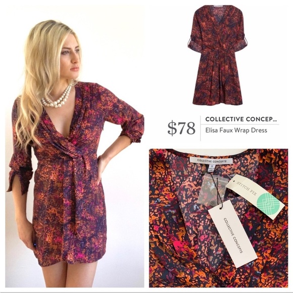 Stitch Fix Collective Concepts Elisa Faux Wrap New - Picture 1 of 9